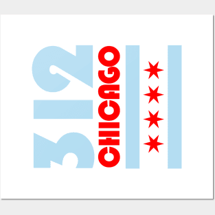 312 Chicago Flag Illinois Chi Town Posters and Art